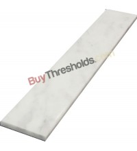 Bianco White Carrara Honed Marble Threshold 4"x48"x3/4" - Standard Bevel